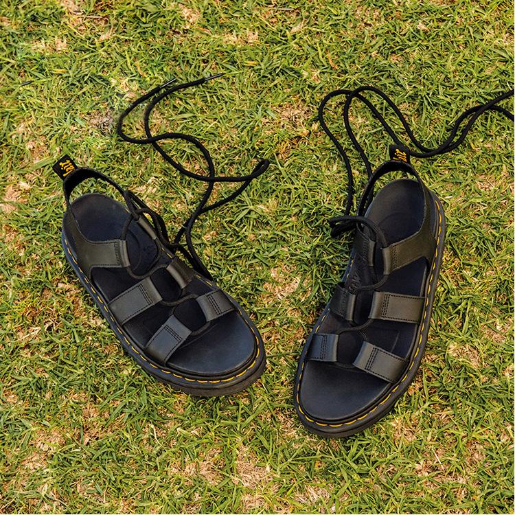 

Sandals Roman Strapping Women's Lightweight Muffin Platform Shoes, Black