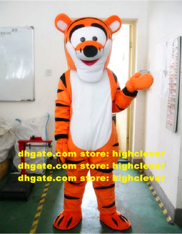 

Jump Tiger Tigger Mascot Costume Adult Cartoon Character Outfit Props For Performance High Street Mall CX4037 Free Ship, Red;yellow