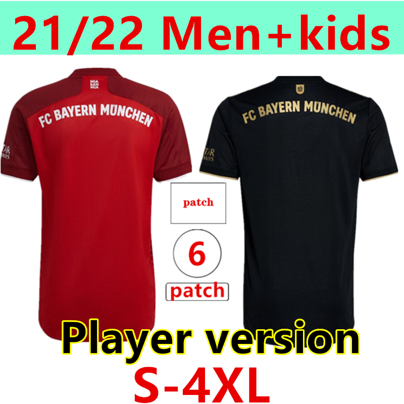 

Size:S-4XL 21 22 soccer jersey football Player version maillot de foot 2021 2022 home red away black shirt fÃºtbol futebol men+kids, Black;yellow