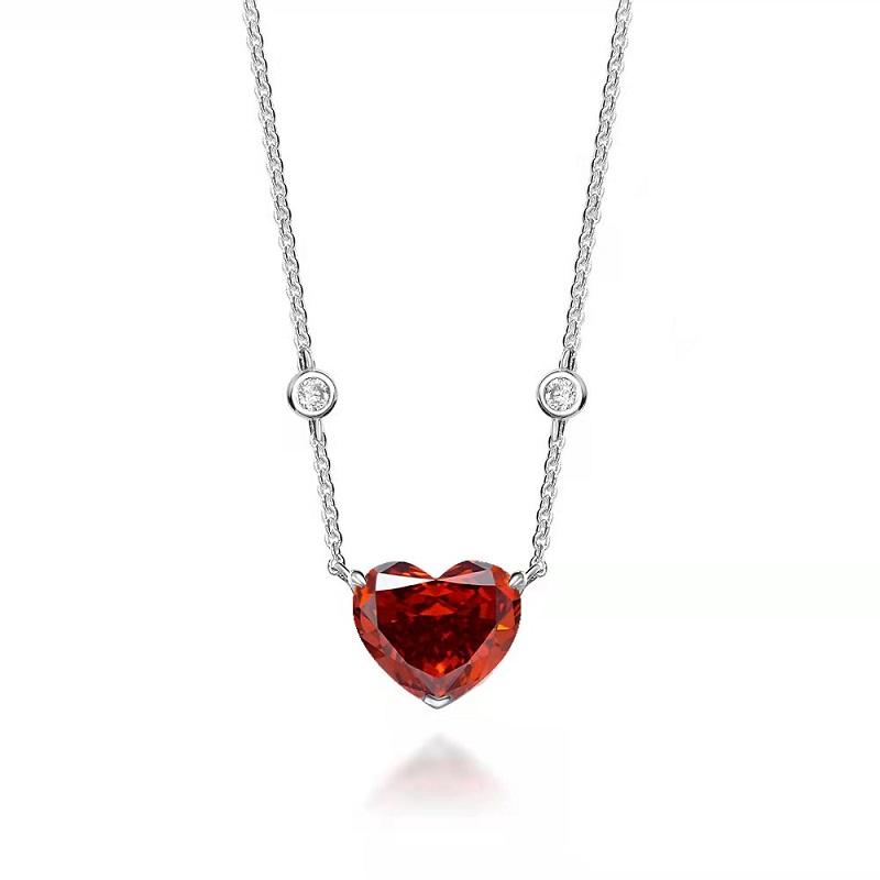

Pendant Necklaces The Fashion Heart Stone Valentine's Day And Party Banquet Necklace, Silver