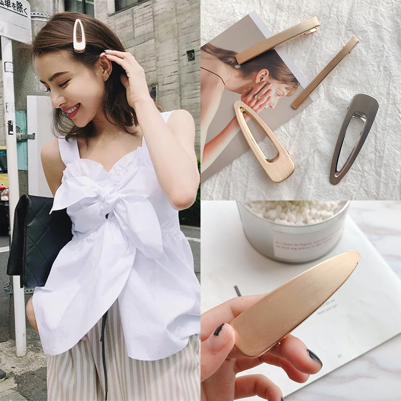 

S2667 Fashion Jewelry Simple Metal Barrette Hairpin Hair Clip Toothed Hairclip Bobby Pin Lady Barrettes