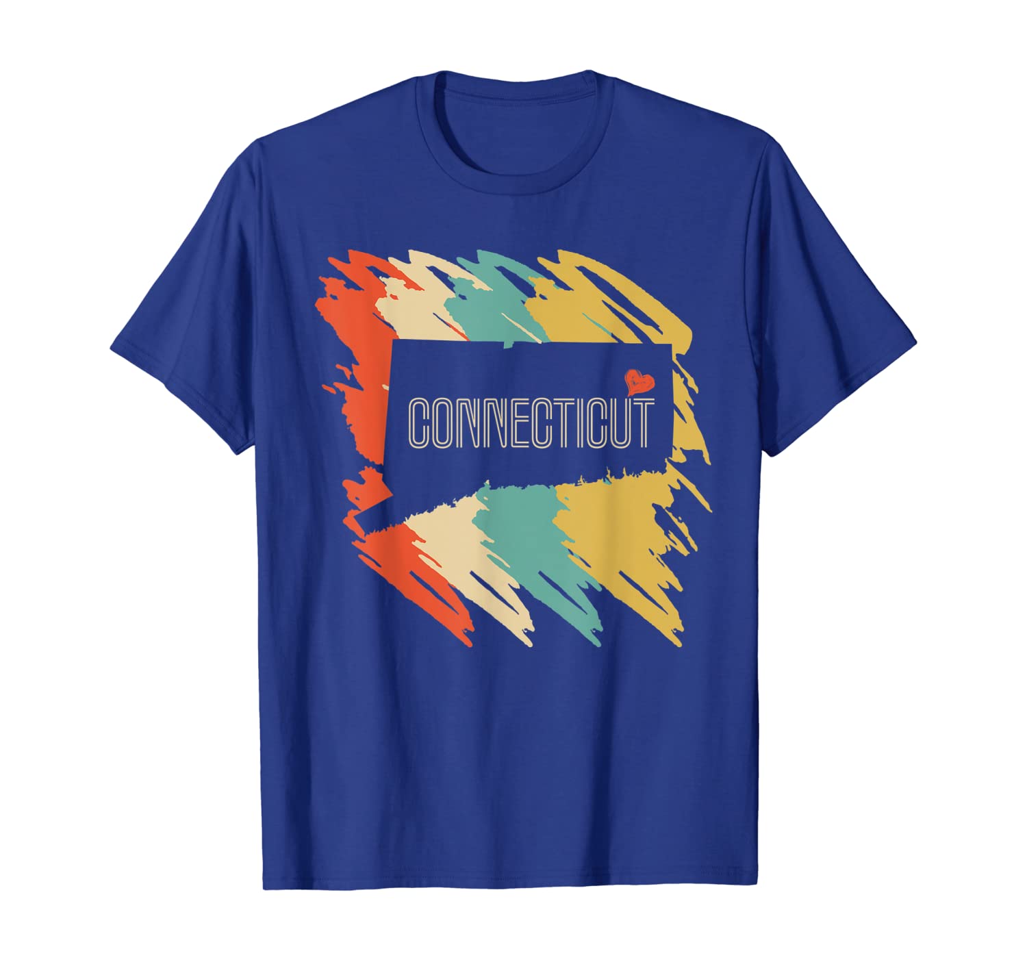 

Vintage Retro Connecticut State Pride T-shirt, White;black
