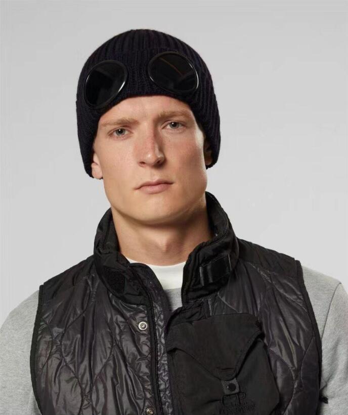 Two lens windbreak CP hood beanies outdoor cotton knitted men mask casual male skull hats black grey GG„LV„Louis…Vitton YSL…VUTT