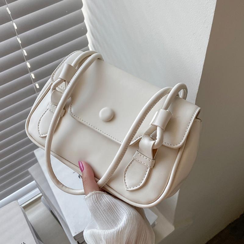 

Cross Body PU Leather Solid Color Shoulder Bags For Women 2021 Lock Handbags Small Travel Hand Bag Lady Beautiful Fashion, Beige