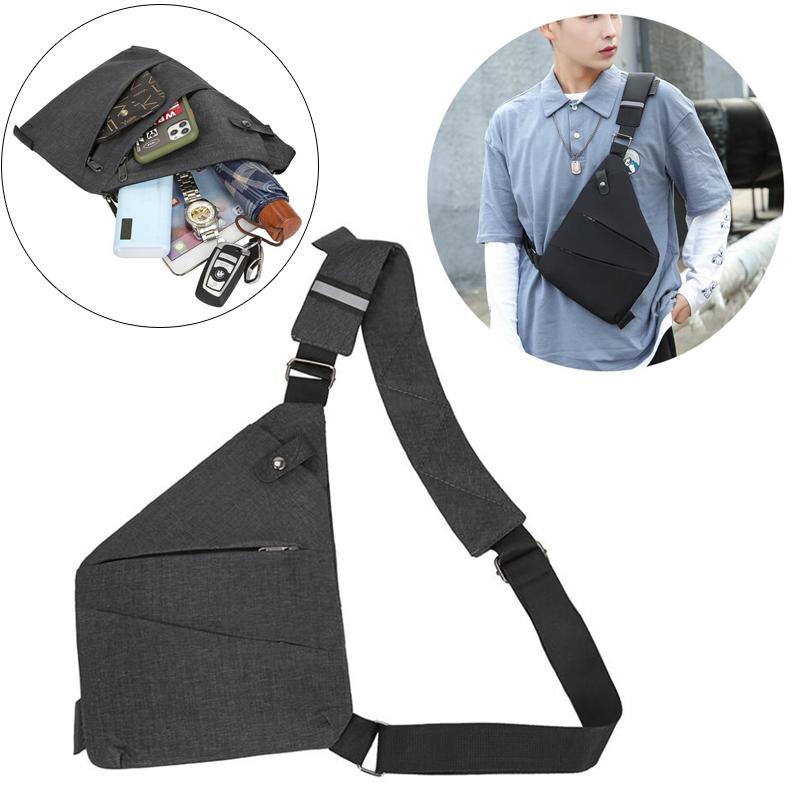 

Stuff Sacks Multi-Function Anti-Theft Chest Bag Tactical Left/Right Handgun Shoulder Military Holster Pack For Hunting Cycling, Left grey