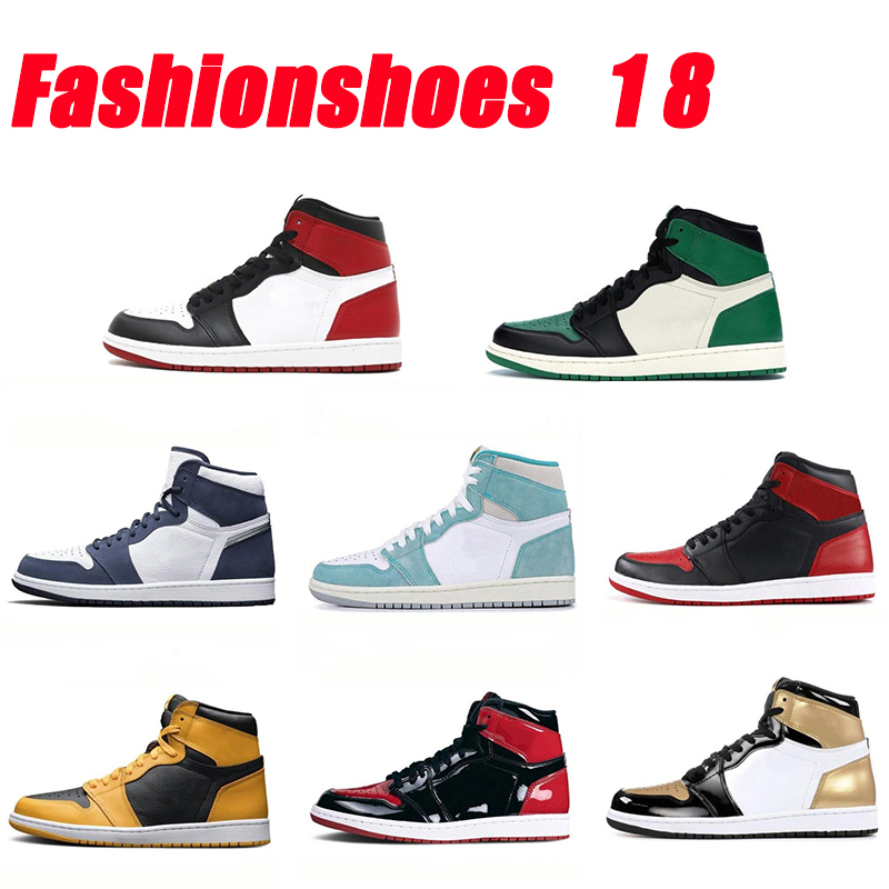 

2022 men women basketball shoes 1s jumpman High Mid top Bordeaux Atmosphere Bred Patent University Blue Hyper Royal Pale Ivory boots