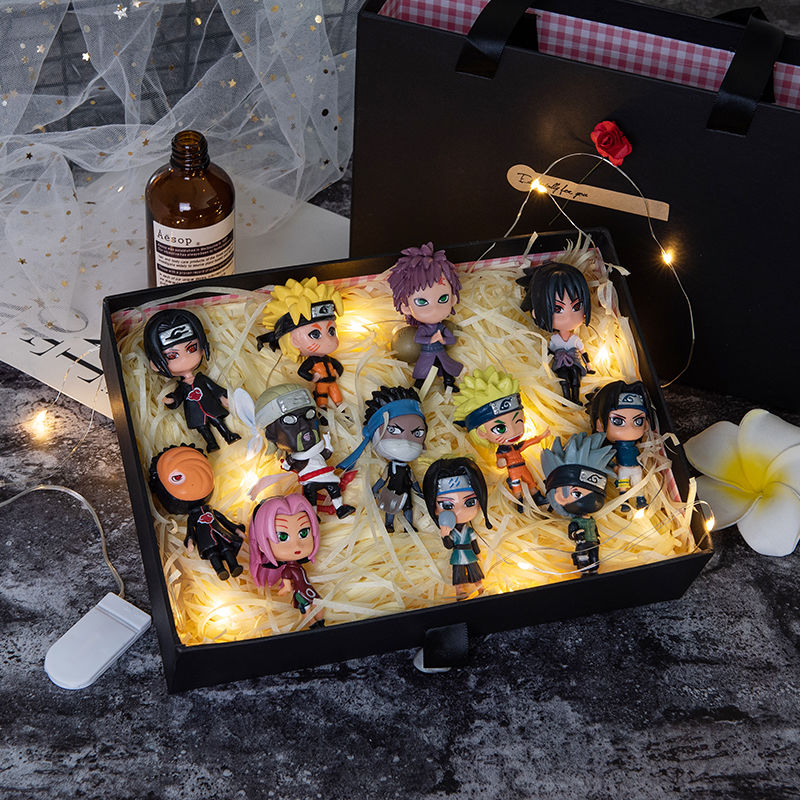 

Hot-selling birthday gift Naruto cute cartoon doll set with various actions