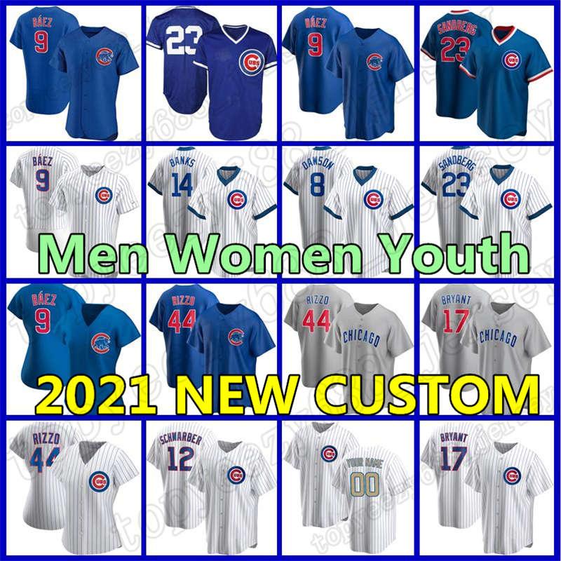 

Mens Custom Cubs 44 Anthony Rizzo Jersey 9 Javier Baez 17 Kris Bryant Baseball Andre Dawson Women Ernie Banks Ryne Sandberg Youth Heyward, Blue;black