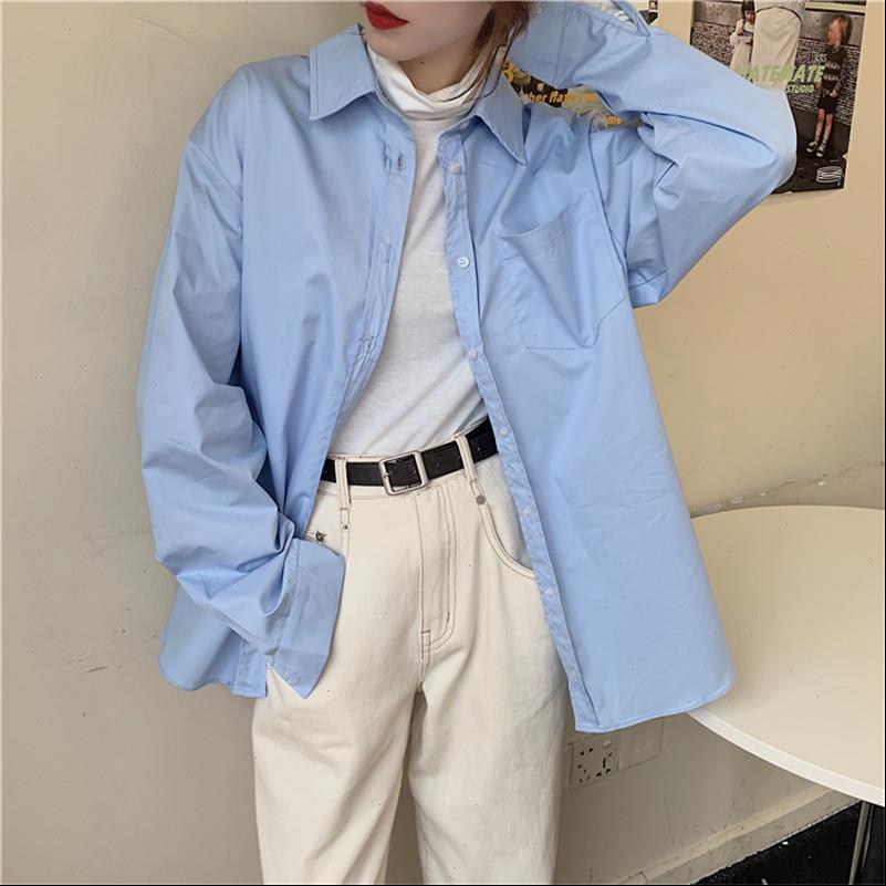

ol work womens blouses wear white blue blouse long sleeve turn down collar formal elegant ladies basic shirt