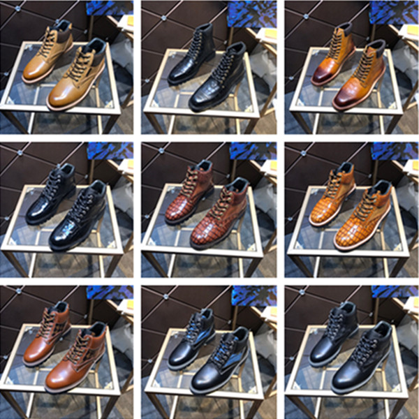 

Fashion men boots designer mens womens leather shoes top quality Ankle winter boot for yellow red blue black hiking work 39-45, 01
