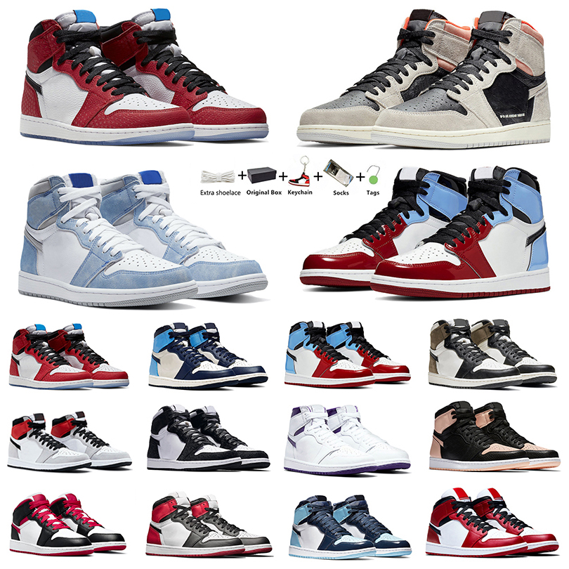 

2022 new Mens 1 high OG basketball shoes 1s Black Grey Bordeaux University Blue dark mocha bred shadow UNC twist seafoam men women Sneakers trainers With box, Item#6