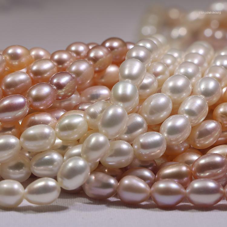 

Freshwater Pearl Necklace Rice Shape With Size 6-7mm Loose Strands For DIY Jewelry1