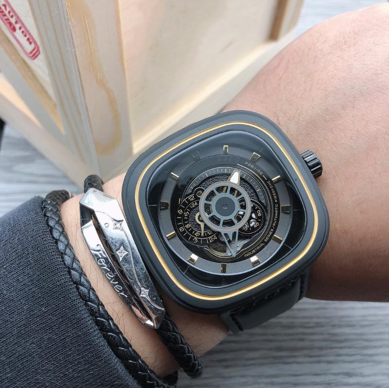 

Wristwatches P2B/02 Men Watches 316L Stainless Steel Watche Automatic Mechanical Movement For Man Special 21, Slivery;brown