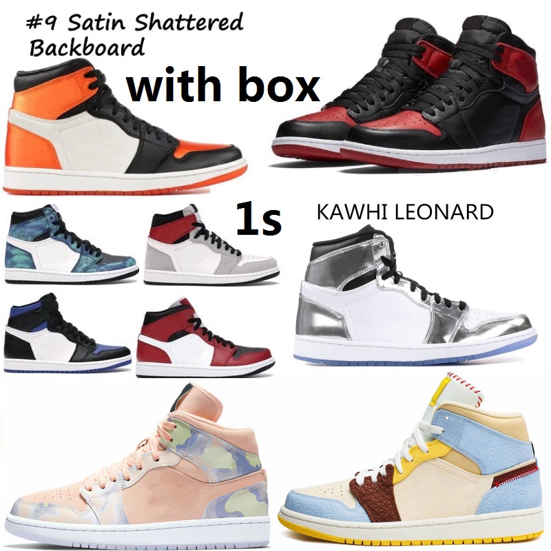 

1s Men Women Youths Boy Jumpman 1 Basketball Shoes Smoke Grey Dark Mocha University Blue Fearless Obsidian Black Toe Mens Sport Trainer Sneaker, Style1