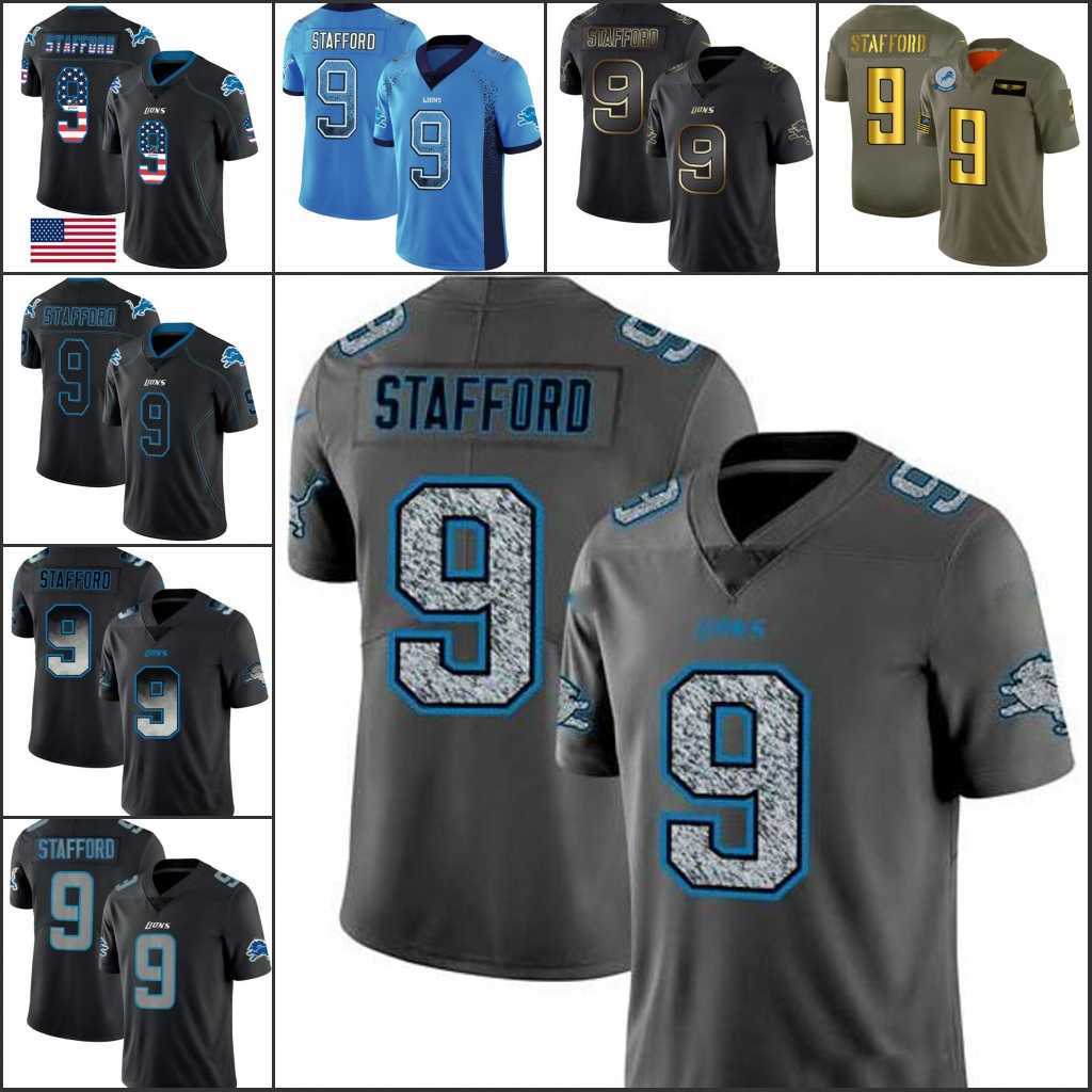 

Detroit''Lions''Men #9 Matthew Stafford Women Youth Limited Football Jersey, Black;red