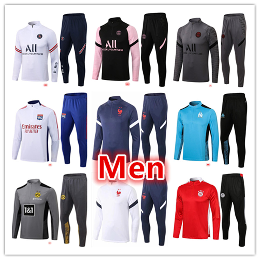 

Men football training suit tracksuits jersey sets 2021 2022 mens messi benzema mbappe soccer tracksuit jacket jogging jerseys survetement footchandal futbol tuta, 18