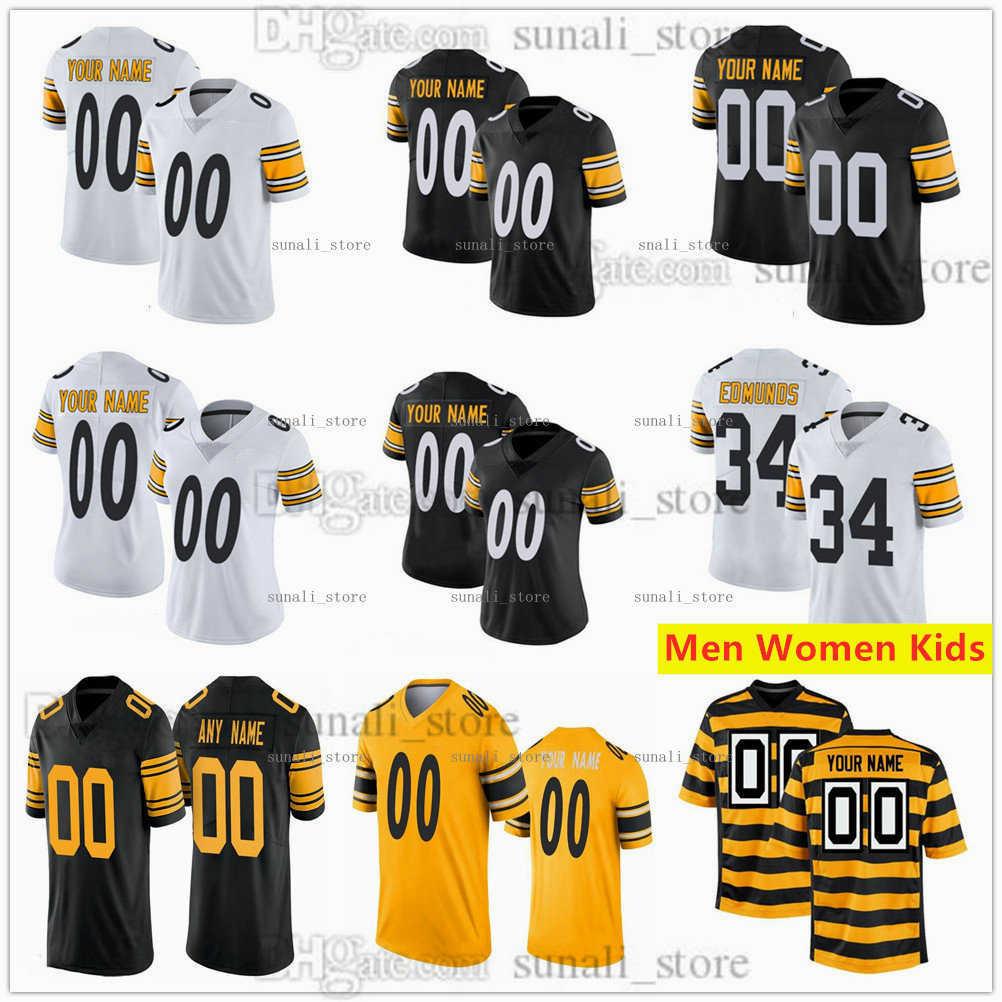 

Stitched Football Jerseys 23 Joe Haden 85 Eric Ebron 88 Pat Freiermuth 69 Kevin Dotson 51 Trai Turner 76 Chukwuma Okorafor 72 Zach Banner 9, Men black