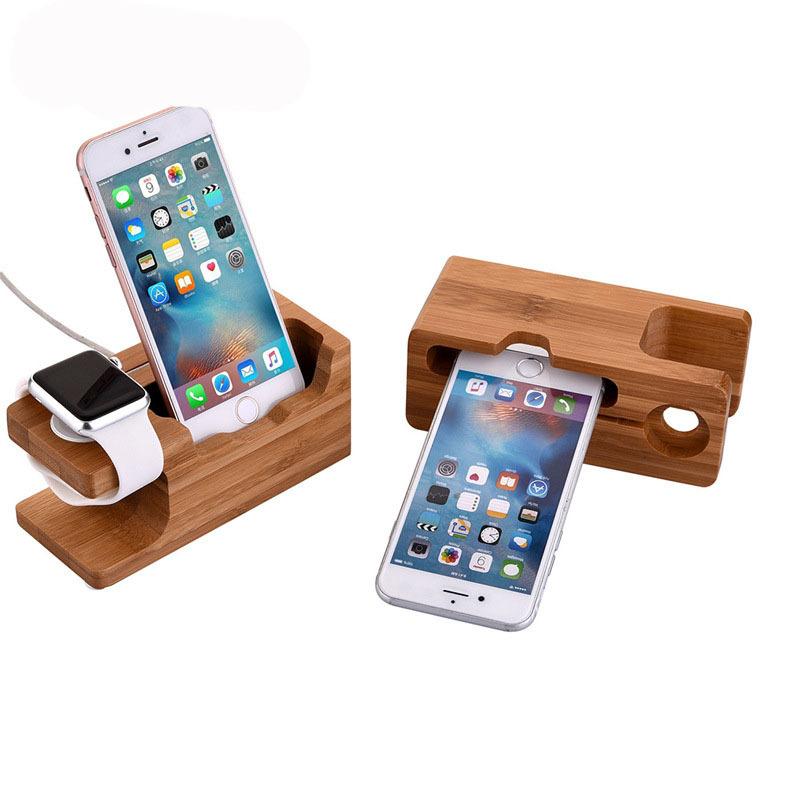 

Cell Phone Mounts & Holders Multifunctional Watch Mobile Wooden Charging Stand Suitable For Tablet Universal Base