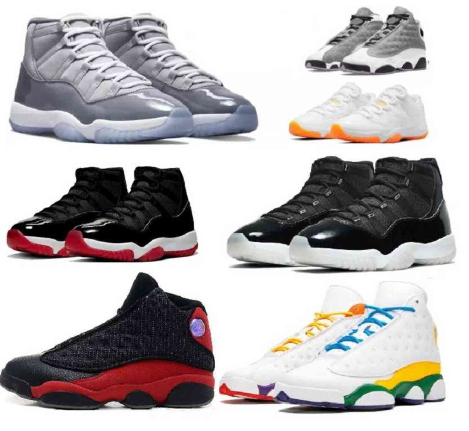 

basketball shoes 11 13 kids Big boy jumpman 11s 13s Royalty Cool Grey Utility Obsidian Court Purple teenagers girl trainers sports sneakers
