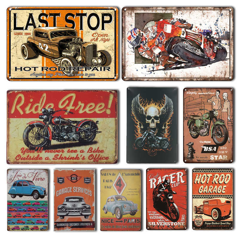 

Car-Diner-Metal-Tin-Sign-Vintage-Motorcycle-Tin-Poster-Plate-Wall-Plaque-Decor-Retro-Dirt-Bike-Tin-Sign-Chic-Garage-Home-Decor