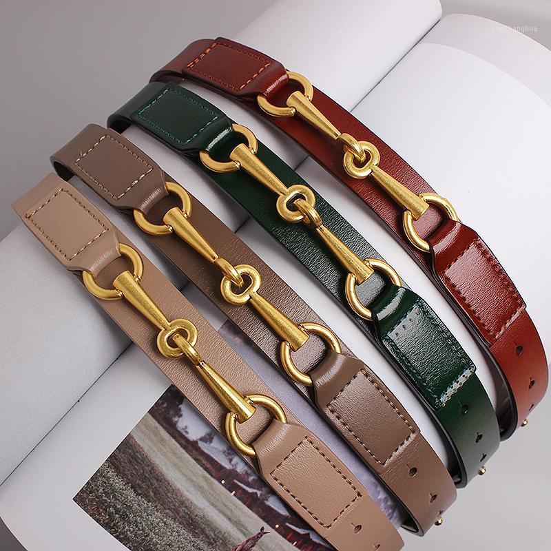

Belts All Match Plain Real Cow Leather Belt For Women Simple Design Waistband Fashion Jean Pant Dress Genuine Waist, Black;brown