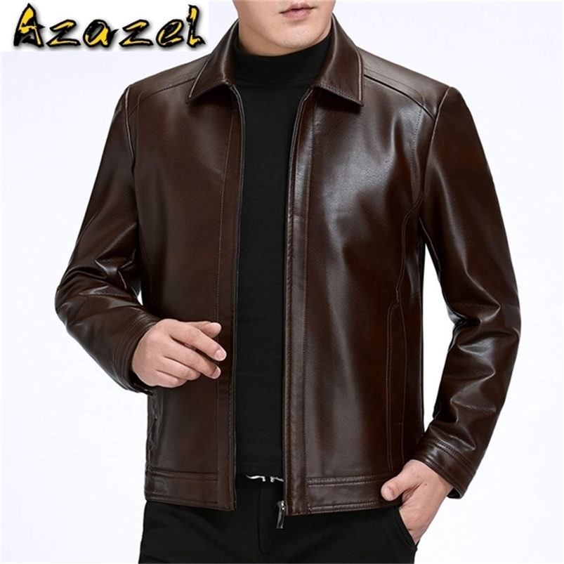 

Azazel Leather Jacket Men Men's Clothing Autumn Coat Male Sheepskin Leather Mens Clothes Spring Ropa Hombre LXR580 211110, Qianzong lapelthick