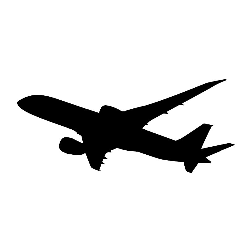 Car Sticker Interesting Exquisite Turn Around Cabin Aircraft Pattern Car Decoration Decal Creative Black/white, 18cm*8cm-image-687098955