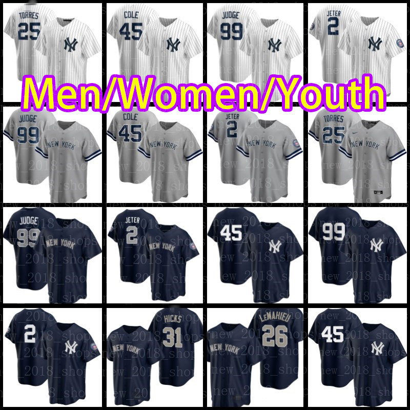 

Yankees Jerseys 99 Aaron Judge New 2 Derek Jeter York 25 Gleyber Torres Gary Sanchez Giancarlo Stanton Women DJ LeMahieu Gerrit Cole 3 Babe, Blue;black