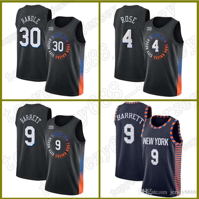 

RJ 9 Barrett Derrick 4 Rose Julius 30 Randle New York Mens Bull 23 Michael Knicks Basketball Jerseys Black City Scottie 33 Pippen NC, Jersey