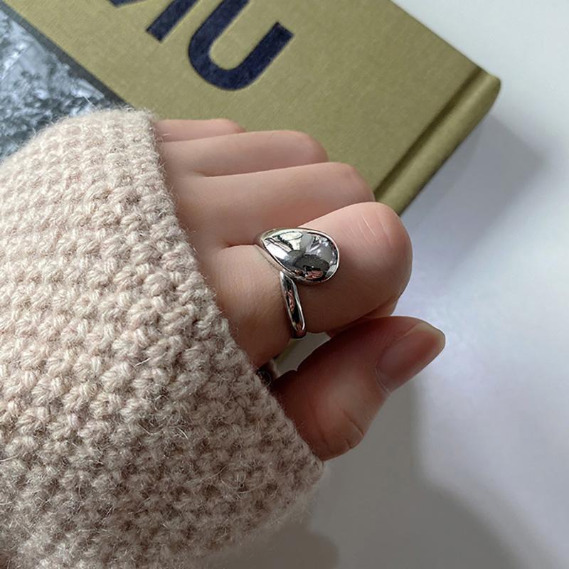 

Cluster Rings 925 Silver Droplet Geometry Jewelry Minimalism Charm Anel Bohemia Vintage Boho Bague Femme Anelli Ring For Women