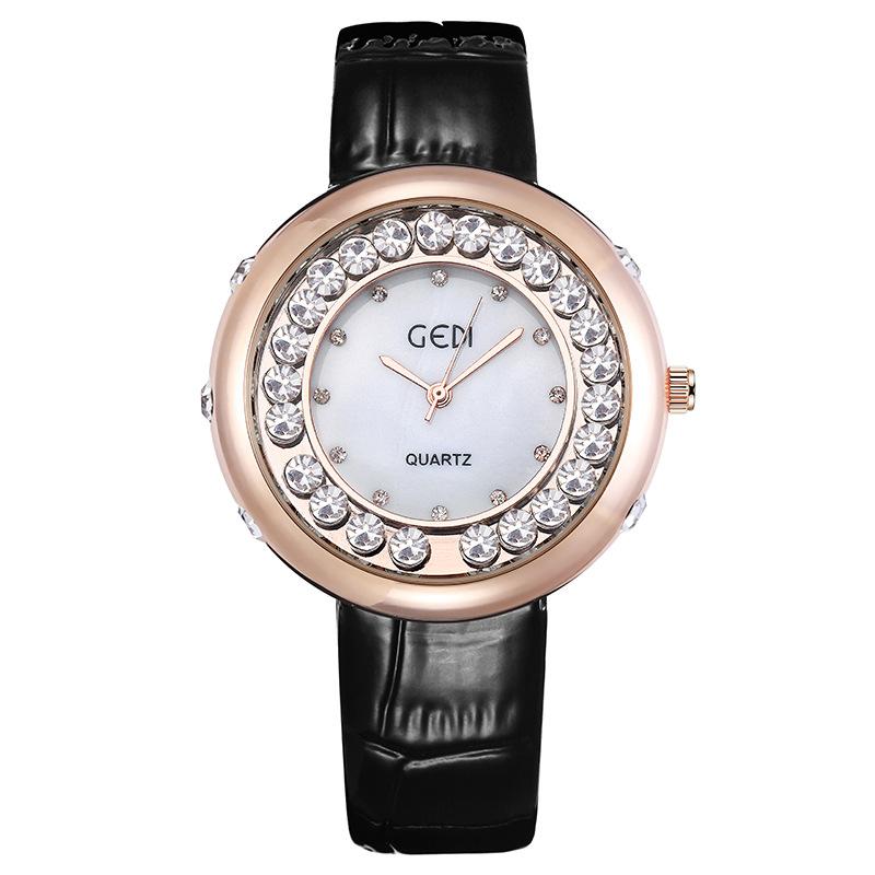 

Womens Watches Top Brand Fashion Luxury Dress Genuine Brown Leather Waterproof Wristwatch For Lady Montre Femme Wristwatches, Rose gold brown