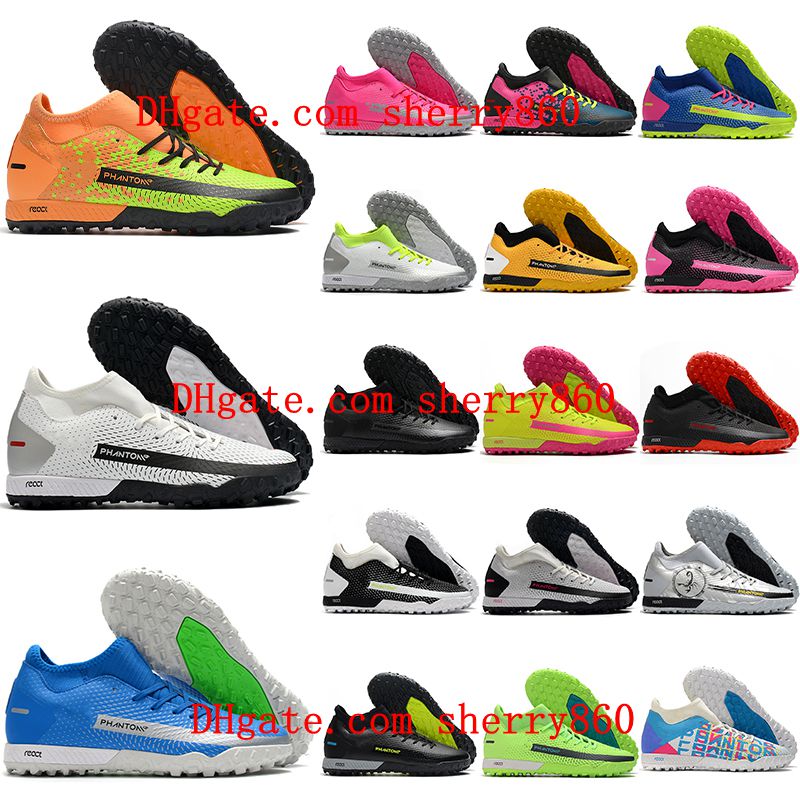 

2021 mens soccer shoes Phantom GT Academy Dynamic Fit TF cleats Turf Football Boots Professional Training Fashion Footwear