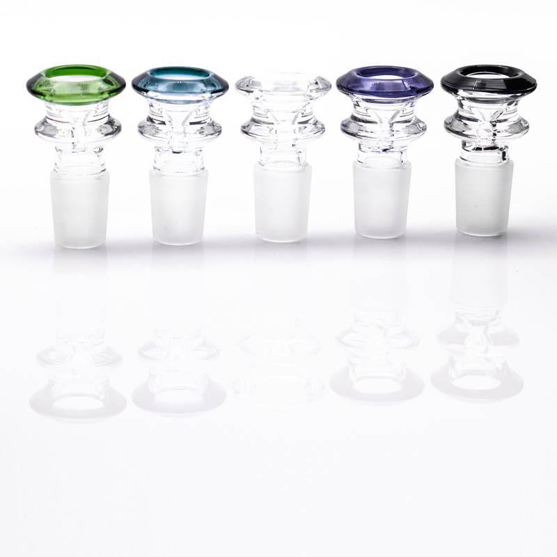 

14mm 18mm Glass hookahs Color Mix Male Bowl Piece For Water Pipe Dab Rig Smoking Bowls
