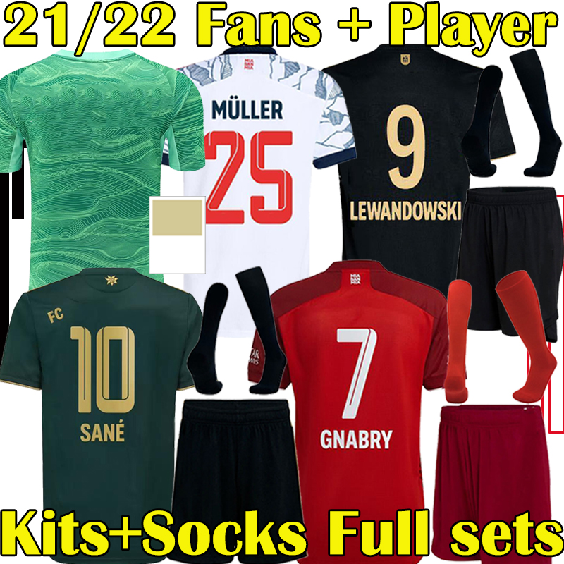 

21/22 BaYerN Oktoberfest soccer jerseys Fan Player version LEWANDOWSKI SANE GORETZKA MUNicH COMAN MULLER DAVIES Men kids Kits sock Full sets 2021 2022 football shirt, 21-22 third kit