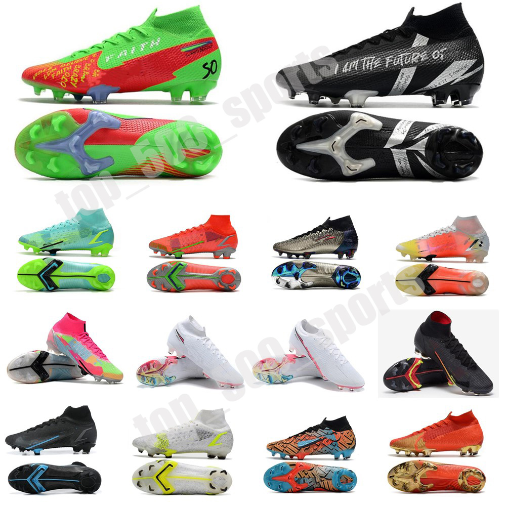 

2021 Superfly 8 VIII 360 Elite FG Soccer Shoes XIV Dragonfly CR7 Ronaldo IMPULSE PACK MDS 04 14 Dream Speed 4 Mens Women Big Boys High Football Boots Cleats with Box US3-11, Colour 2