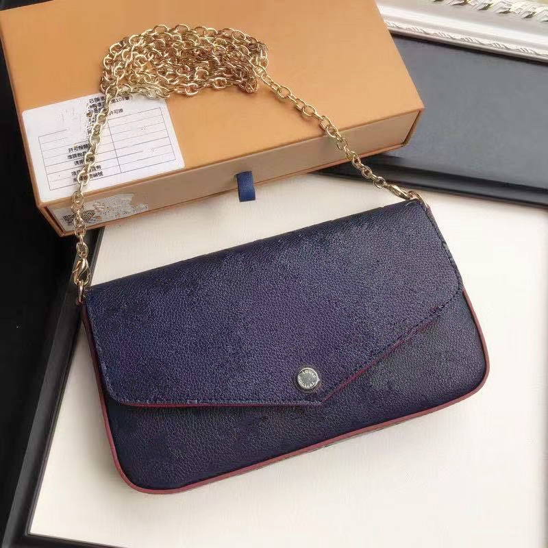 

2021 3 piece set luxurys handbags chain shoulder bag designers crossbody bags style women handbag and purse, Custom made