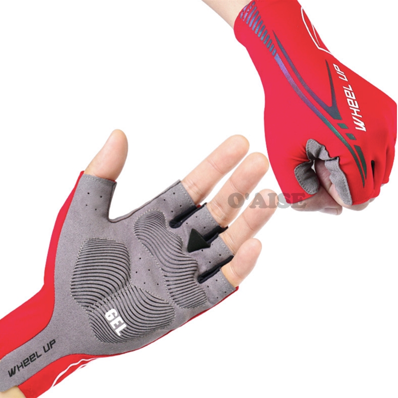 

Mountain Bike Gloves MTB Road Cycling Gear Breathable Padded Anti-Slip Wearproof Fingerless ST07, Black
