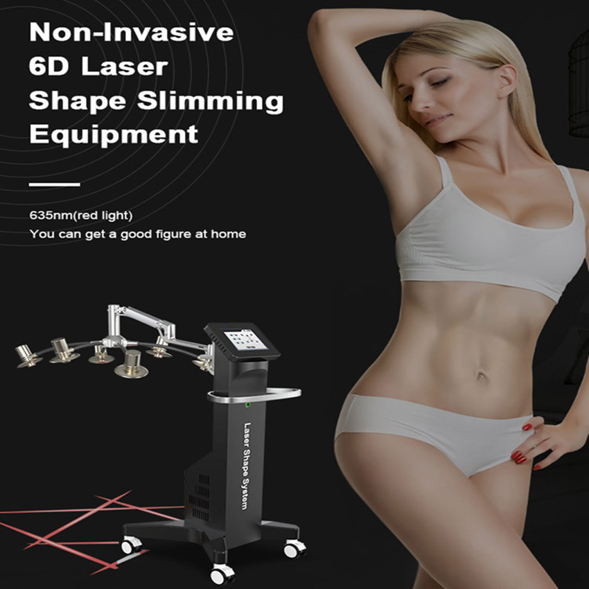 532nm /635nm Wavelength Cold Source 6D Laser Body Shape System 200MW Green /Red Lipolaser Weight Loss Fat Reduction Slimming Machine-image-723395284