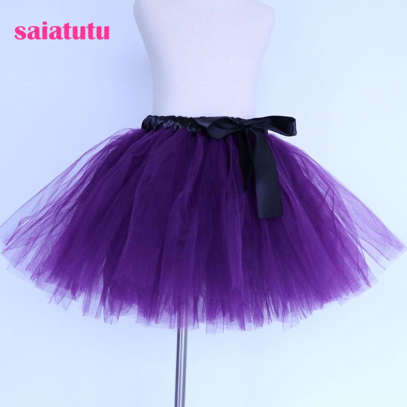

Skirts Summer Dark Purple Tulle Toddler Children Baby Costume Ball Gown Party Dance Wedding Short Pettiskirt Tutu Girl Kids Skirt, Black