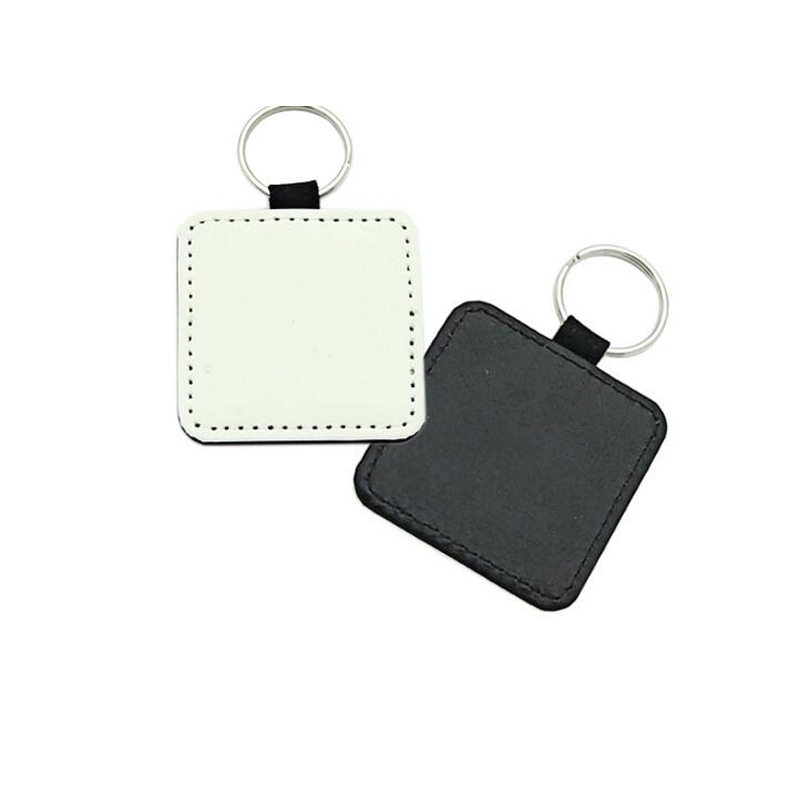 

10pcs Keychain sublimation Blank PU Keychain Accessories Tassel Key Ring Bag Parts