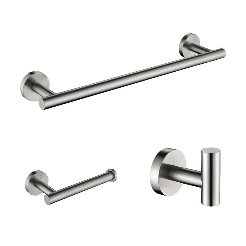 

3-piece Stainless Steel Bathroom Towel Rack Set Wall-mounted-silver Hanging Towel Rack Bathroom Toilet Towel Hanging