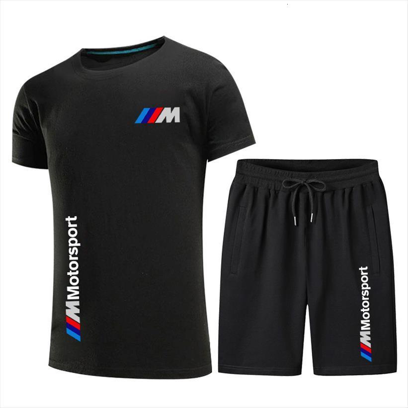 

summer cotton casual men tracksuit short sleeve solid color neutral round collar hip hop t shirt blazer shorts 2 pieces, Gray