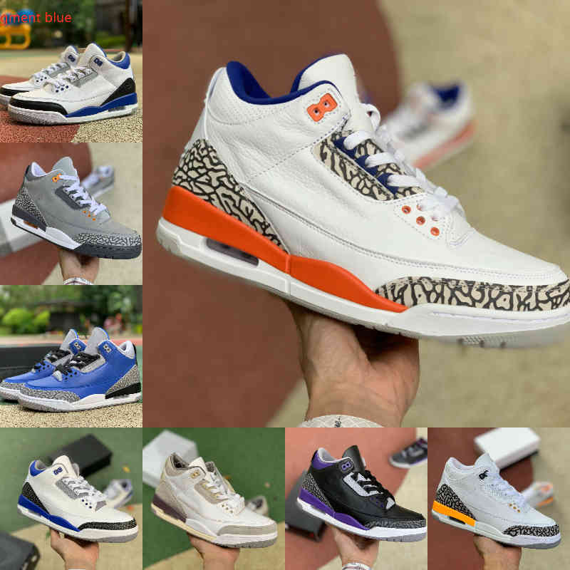 

Top Quality Racer Blue 3 3S Basketball Shoes Mens Varsity Royal Fire Red UNC Pure White HALL OF FAME Fragment blue Black Court Purple Racer Blue Trainer Sneakers