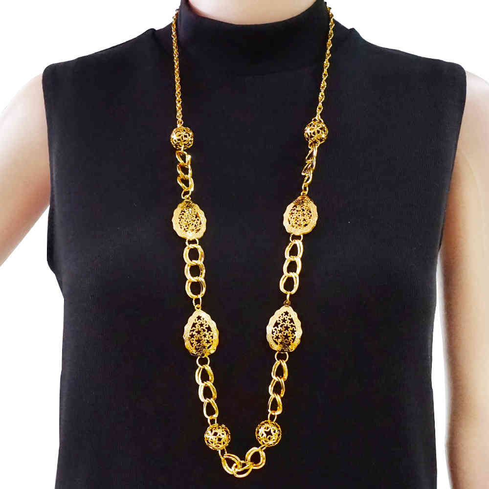 

2020 Fashion Gold Round Star Coin Necklace For Women Long Pendants Necklaces Geometric Vintage Jewelry