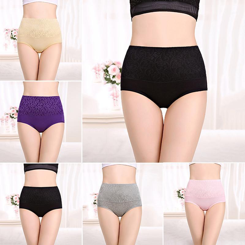 

Women Sexy Comfortable Underpants Triangle Briefs High Waist Plus Size Hip Lifting Elastic L-3XL1, Apricot