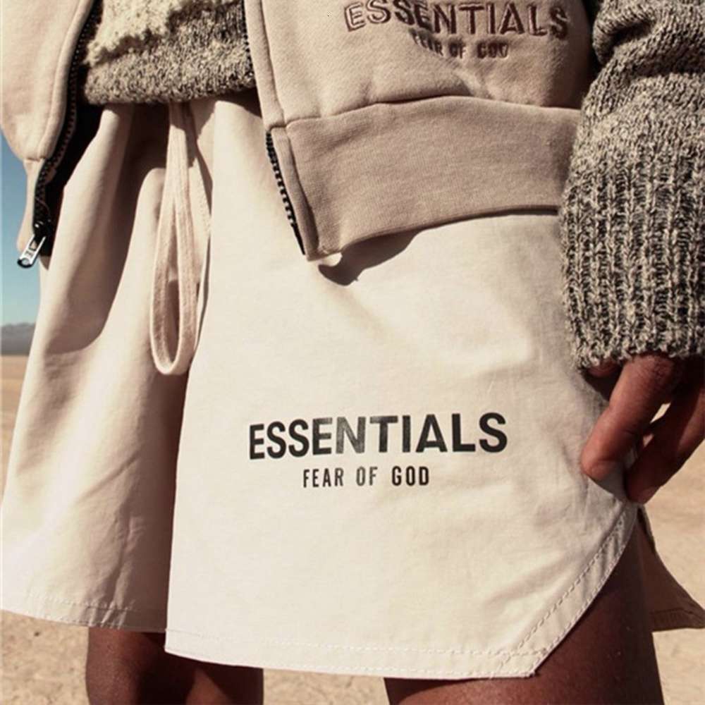 

High quality Fog fear of God essentials fitness Stretch Shorts men's pants sports, White;black