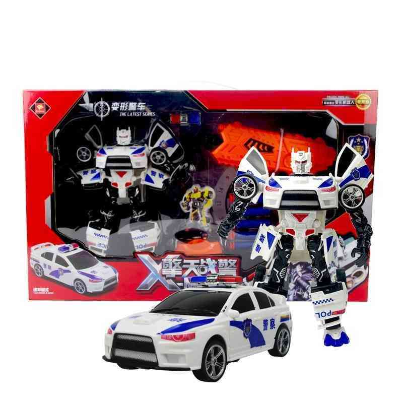 

deformation children's combat puzzle police king kong with soft bullet gun robot car model toy boy gift