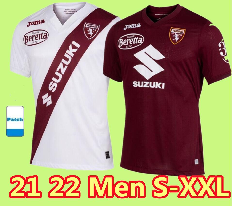 

21 22 Torino FC maglia da calcio Turin BELOTTI IZZO FALQUE NKOULOU 2021 2022 New Soccer Jerseys home away Maillot de football shirt Thailand, 21/22 home