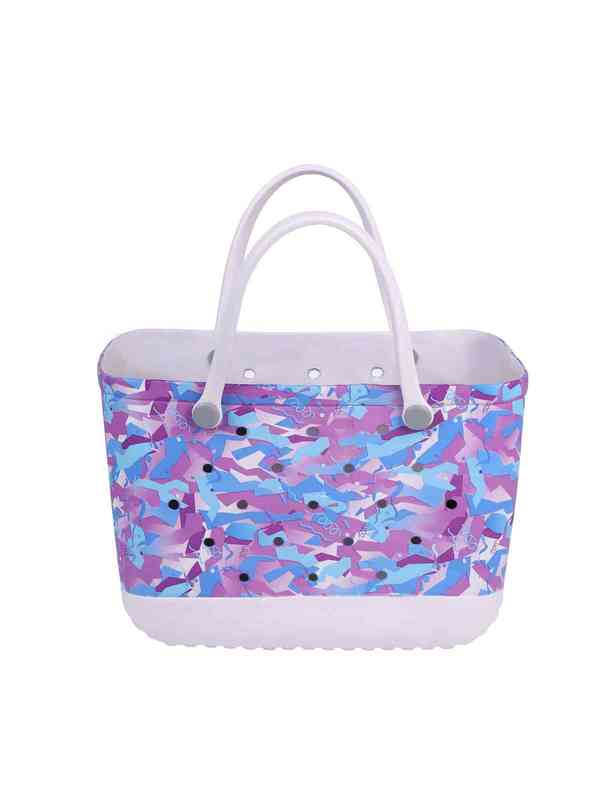 

wholale summer custom Womens Waterproof Washable EVA Durable Open rubber Tote Bag Silicone Beach Bag