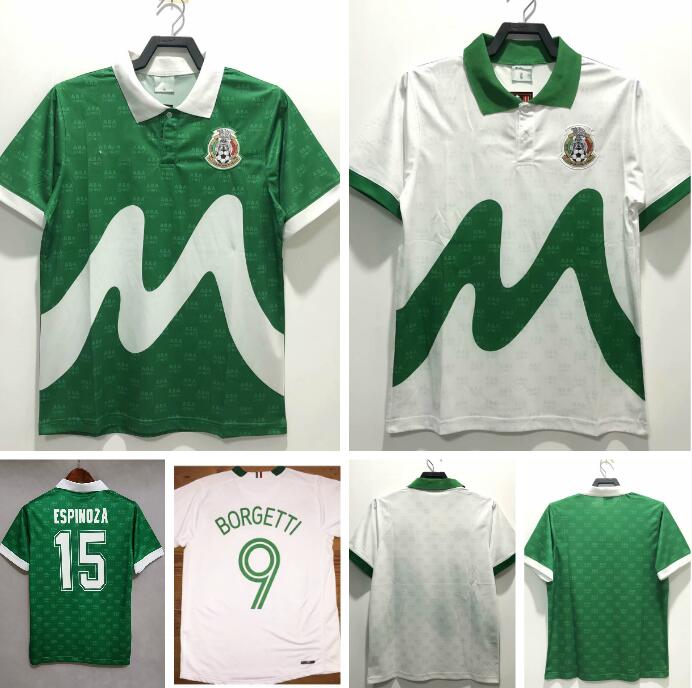 

1994 1995 Mexico Soccer Jerseys 1998 National Team Retro #9 H. SANCHEZ #11 BLANCO #15 HERNANDEZ Football Shirts 1986 Uniforms, White